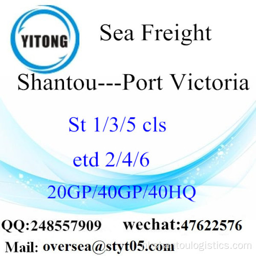 Shantou Port Zeevracht Shipping Naar Port Victoria